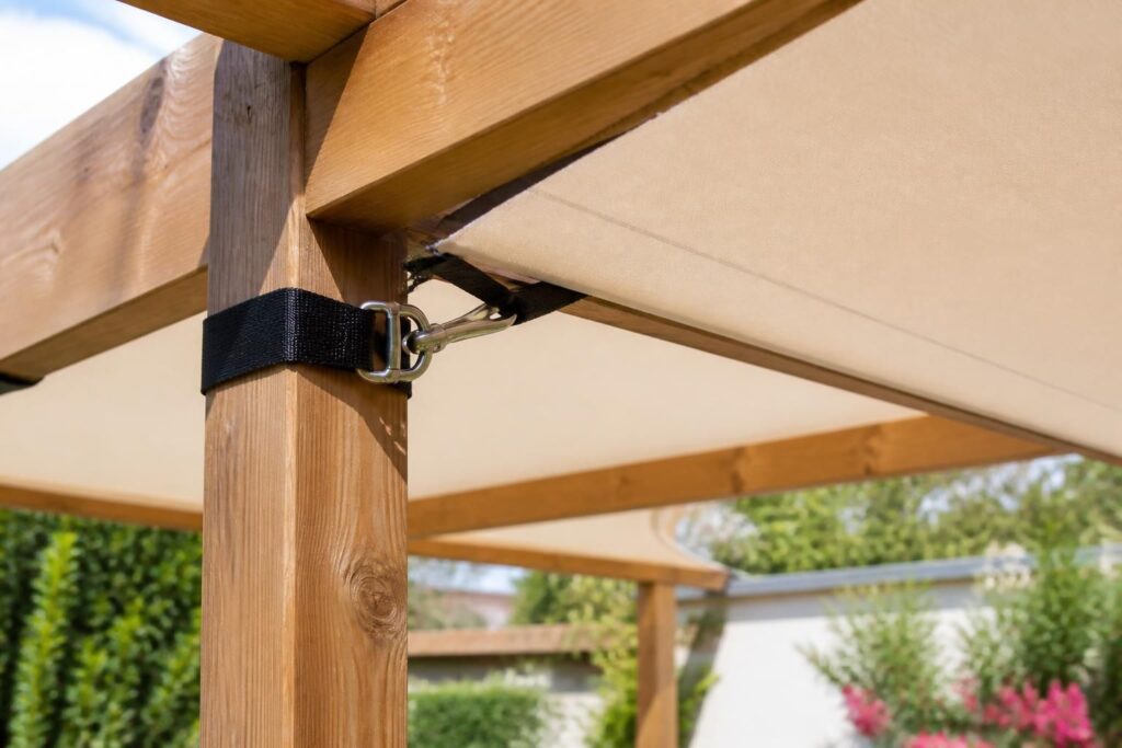découvrez nos astuces pour fixer solidement et durablement les attaches de bâche sur votre pergola, assurant une protection optimale contre les intempéries.