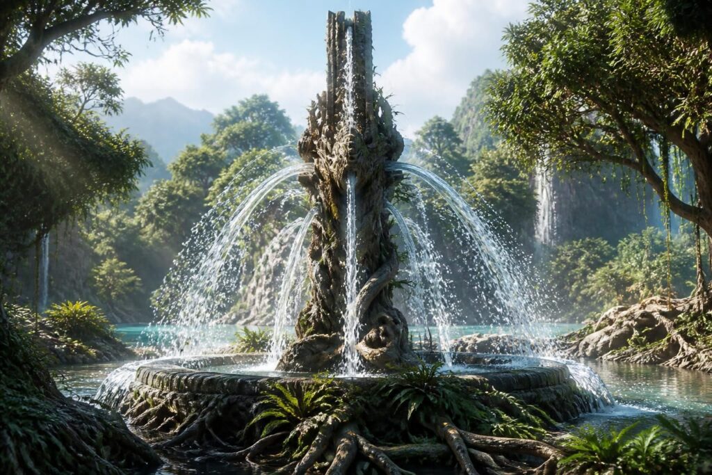 découvrez l'origine et la signification du concept de la fontaine universelle mât source, une source d'inspiration symbolique et culturelle.