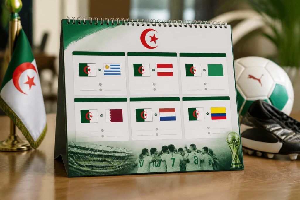 Calendrier des prochains matchs de l’équipe d’Algérie de football contre l’Uruguay, l’Autriche et plus