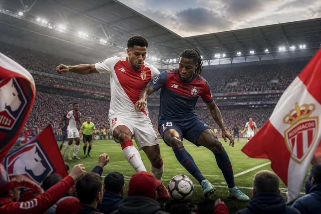 Lille Monaco en Ligue 1 : analyse et pronostic du prochain match